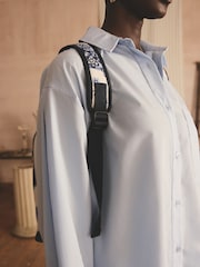 Cath Kidston Blue/White Floral Curve Backpack - Image 4 of 4