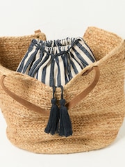 FatFace Natural Raffia Tote Bag - Image 2 of 2