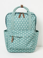 FatFace Green Haze Geometric Canvas Rucksack - Image 1 of 2