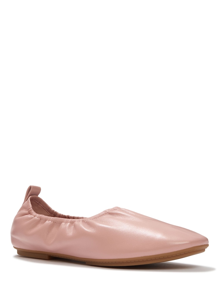 FitFlop Pink Delicato Poise Leather Ballerinas - Image 2 of 5 FitFlop Pink Delicato Poise Leather Ballerinas - Image 2 of 5