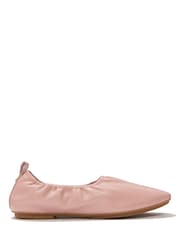 FitFlop Pink Delicato Poise Leather Ballerinas - Image 3 of 5