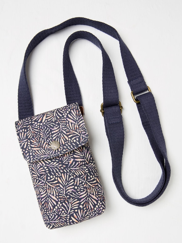FatFace Navy Blue Canvas Phone Bag - Image 2 of 3