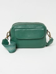 FatFace Oslo Bright Green Camera Bag with Ornate Strap - Image 1 of 3