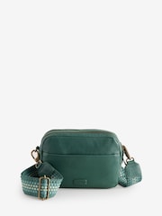 FatFace Oslo Bright Green Camera Bag with Ornate Strap - Image 2 of 3