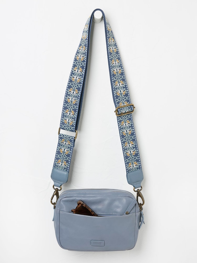 FatFace Oslo Blue Camera Bag with Ornate Strap - Image 2 of 2
