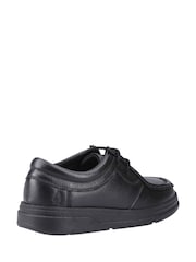 Hush Puppies Black Ronan Mocc Toe Junior School Shoes - Image 2 of 4