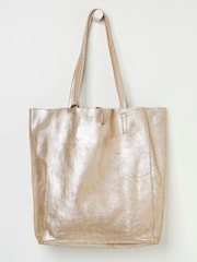 FatFace Romy Bronze Leather Reversible Tote - Image 1 of 2