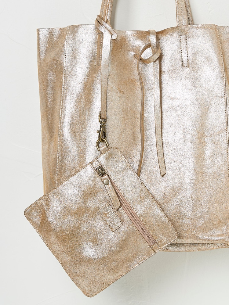 FatFace Romy Bronze Leather Reversible Tote - Image 2 of 2