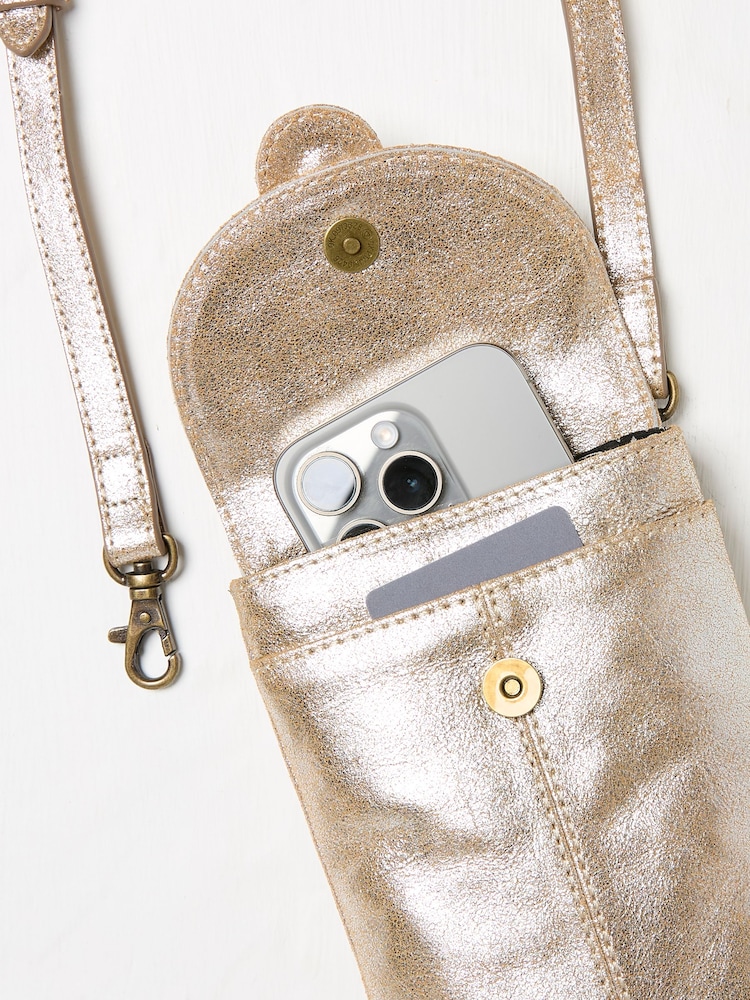 FatFace Clara Bronze Phone Bag - Image 2 of 4