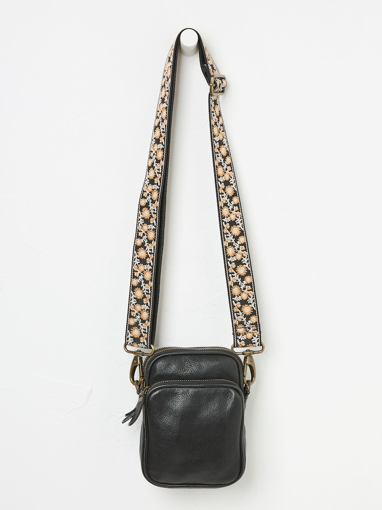 FatFace Black Large Phone Bag - Image 1 of 1