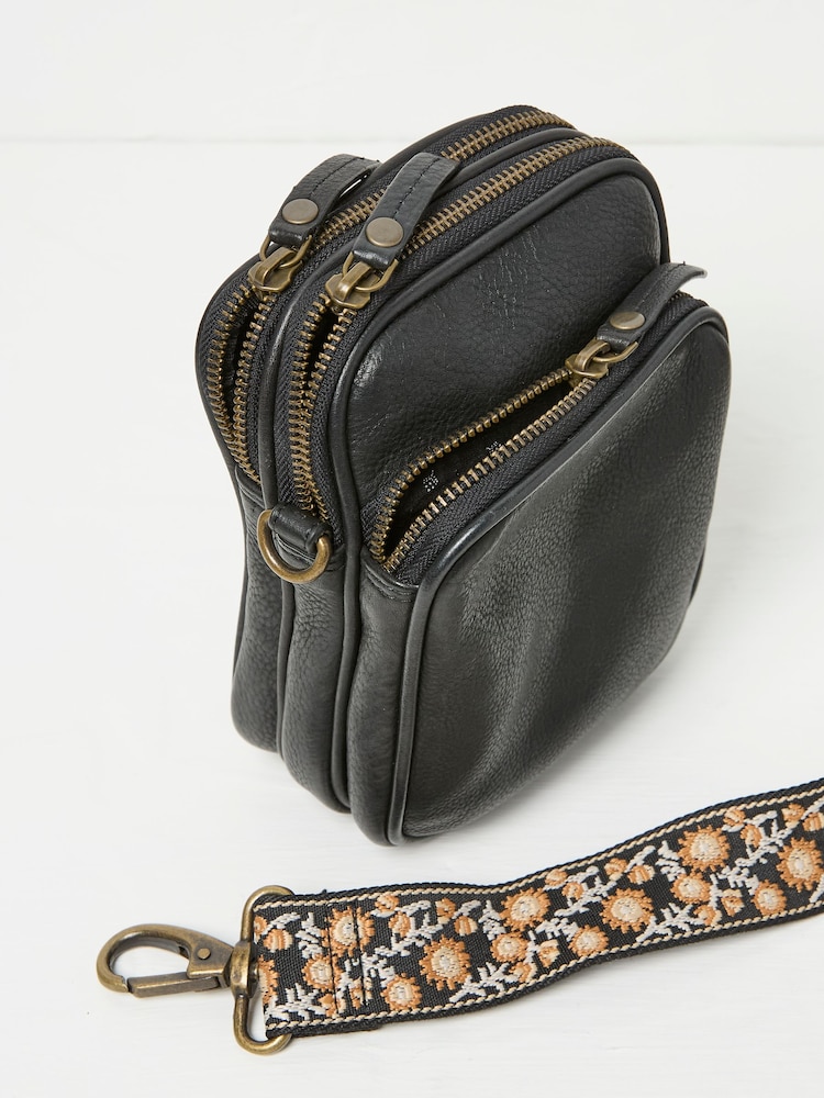 FatFace Black Large Phone Bag - Image 2 of 3