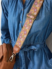 FatFace Oslo Tan Brown Camera Bag with Ornate Strap - Image 2 of 2