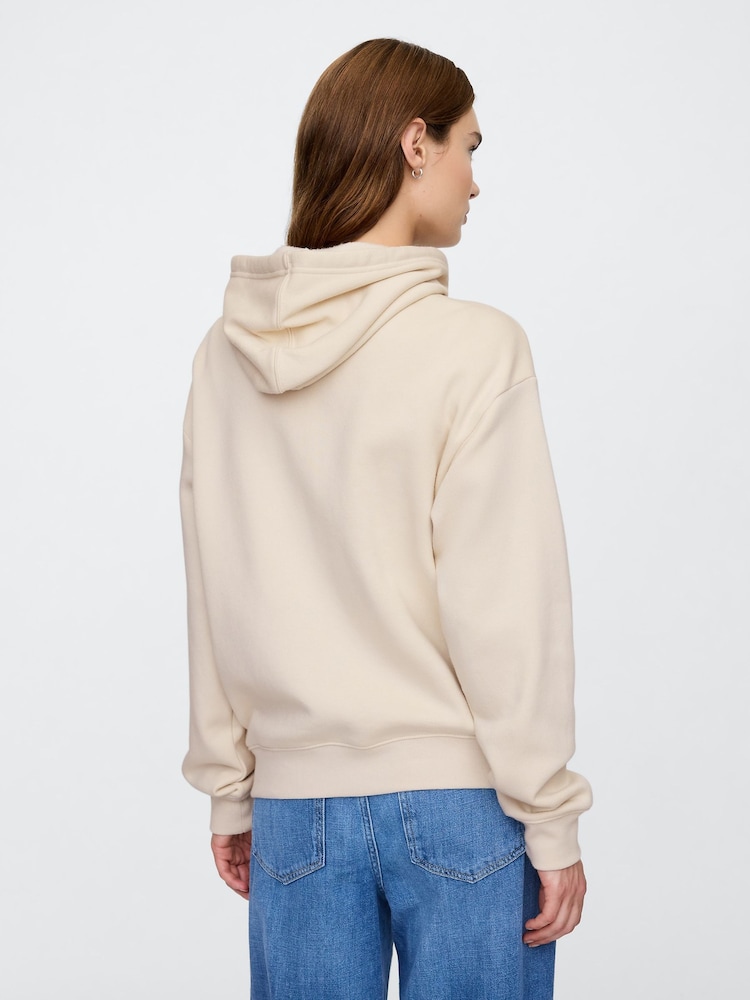 beige - Sweat à capuche Gap décontracté zippé à logo - Image 2 de 5