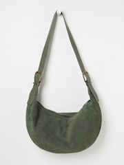 FatFace Khaki Green Oversized Half Moon Bag - Image 1 of 2