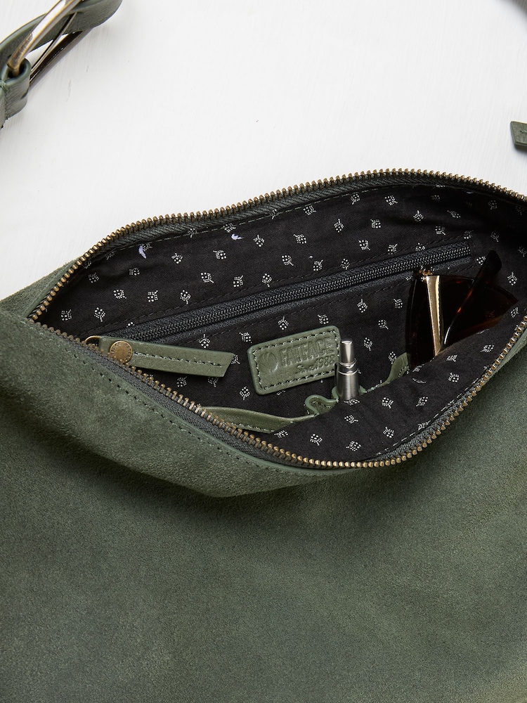 FatFace Khaki Green Oversized Half Moon Bag - Image 2 of 2