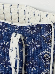 FatFace Navy Blue Quilted 100% Cotton Shopper Bag - Image 2 of 2