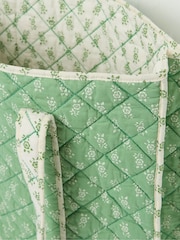 FatFace Green Quilted 100% Cotton Shopper Bag - Image 2 of 2