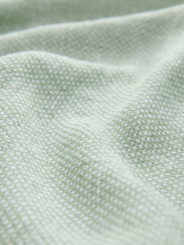 Grijs-groen - Kraagloos - Overhemd met lange mouwen van katoenmix - Image 8 of 9