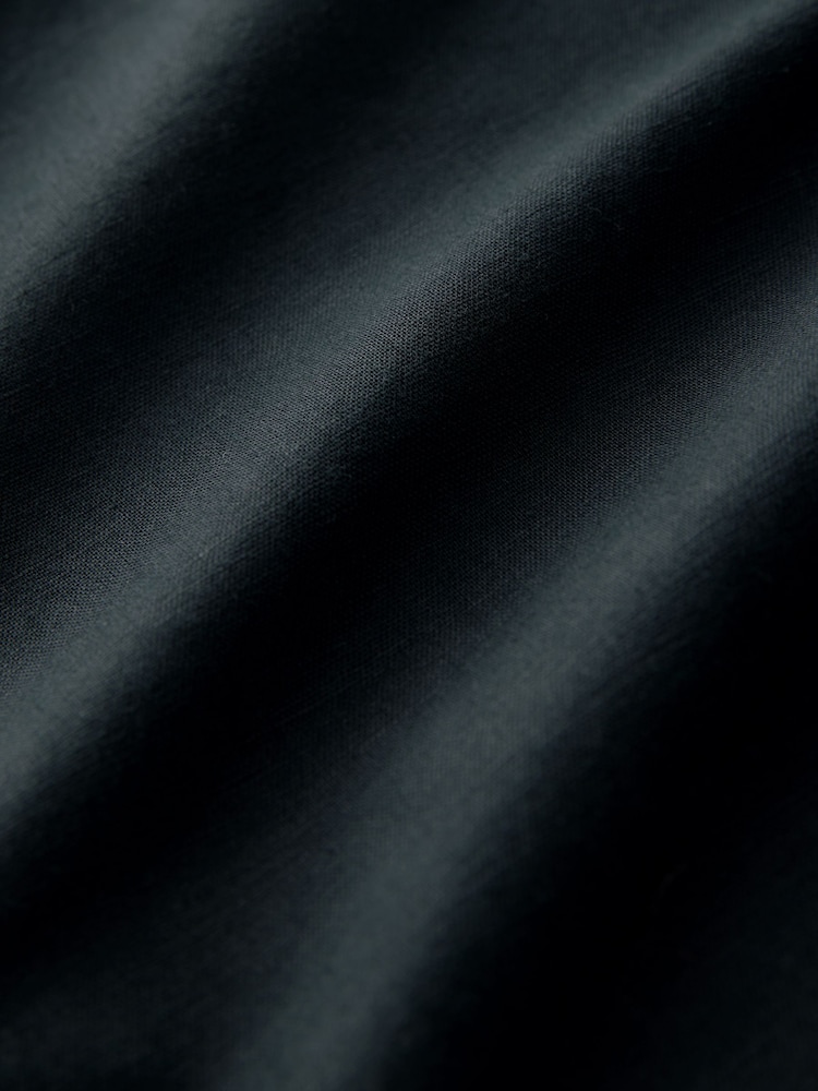 Black Cotton Linen Blend Long Sleeve Shirt - Image 9 of 9