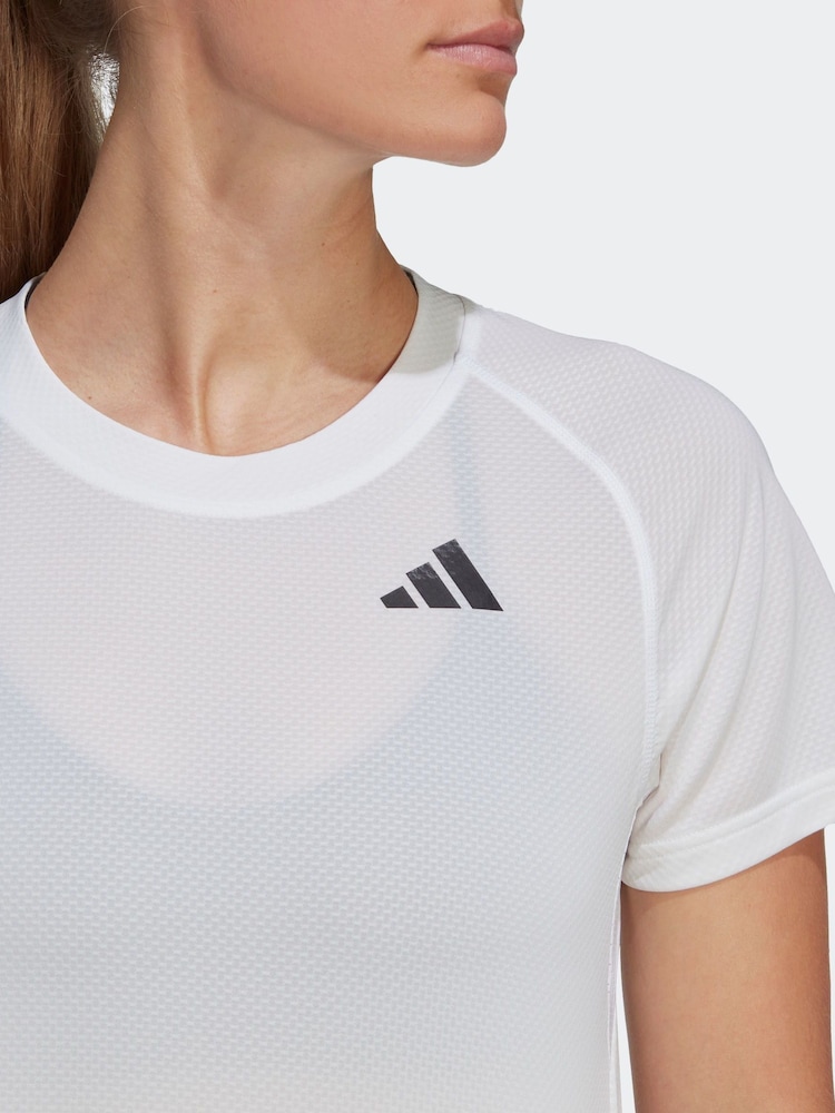 adidas White Tennis Club T-Shirt - Image 6 of 8