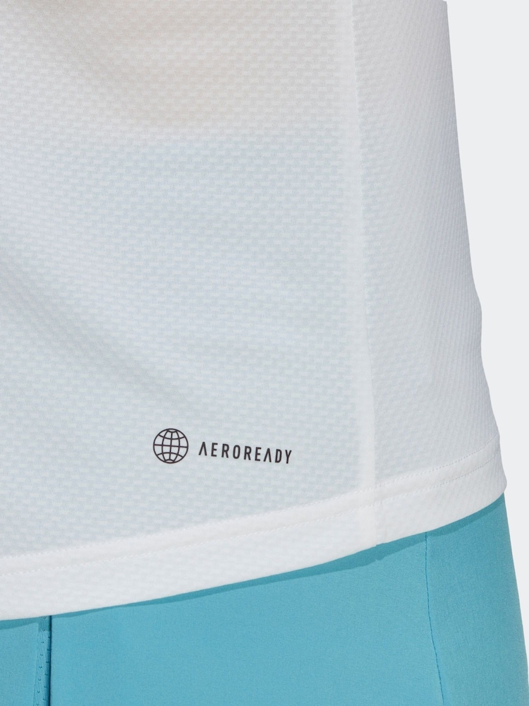 adidas White Tennis Club T-Shirt - Image 7 of 8