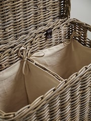 Cox & Cox Natural Rectangle Rattan Laundry Basket - Image 3 of 3