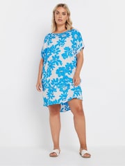 Yours Curve Blue Easy Tunic Dress - Image 1 of 5