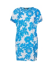 Yours Curve Blue Easy Tunic Dress - Image 2 of 5
