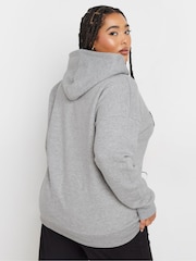 siva - Yours Curve Leisure Club Hoodie - Slika 3 iz 5