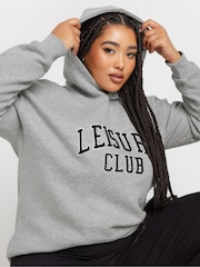 siva - Yours Curve Leisure Club Hoodie - Slika 4 iz 5