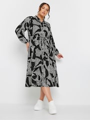 Yours Curve Black Long Sleeve Shirt Dress - Image 3 of 5