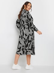 Yours Curve Black Long Sleeve Shirt Dress - Image 4 of 5