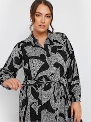Yours Curve Black Long Sleeve Shirt Dress - Image 5 of 5
