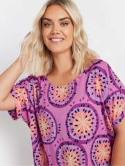 Yours Curve Purple Easy Tunic Dress - Image 4 of 5