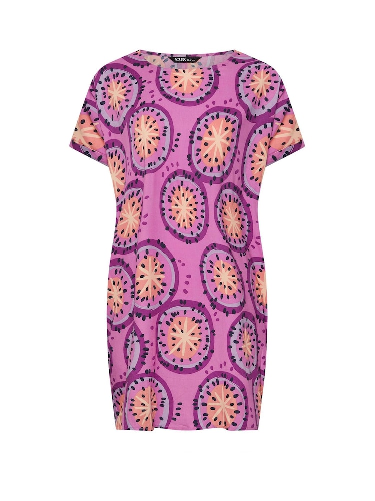Yours Curve Purple Easy Tunic Dress - Image 5 of 5