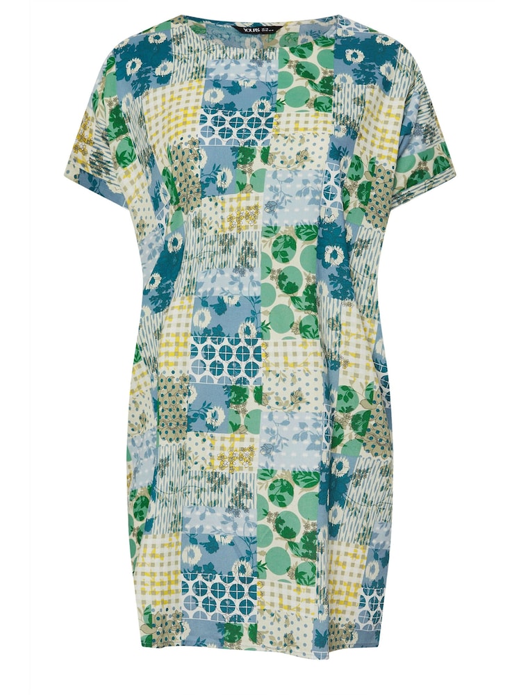 Vestido tipo túnica con estampado de azulejos de Yours Curve - Imagen 5 de 5 Vestido tipo túnica con estampado de azulejos de Yours Curve - Imagen 5 de 5