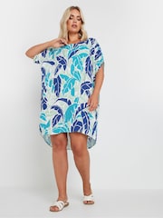 Yours Curve Blue Easy Tunic Dress - Image 2 of 5