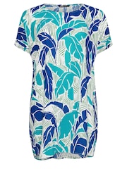 Yours Curve Blue Easy Tunic Dress - Image 5 of 5