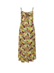 Yours Curve Yellow Leaf Print Maxi Dress - Image 5 of 5