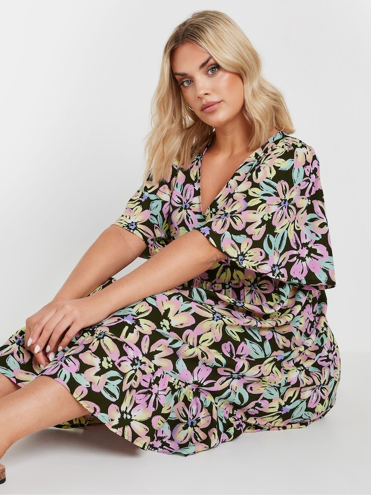 Vestido amplio con mangas de ángel de Yours Curve - Imagen 1 de 6