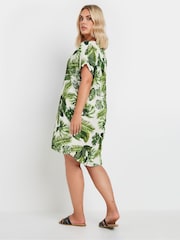 Yours Curve Green tropical Print Tunic Dress - Image 3 of 5