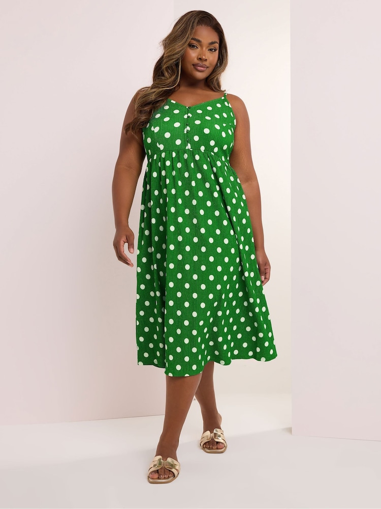 Yours Curve Green Structured Sundress - Image 2 of 6