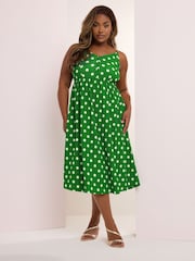 Yours Curve Green Structured Sundress - Image 3 of 6