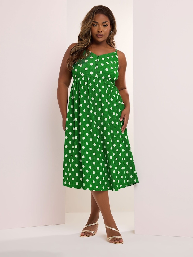 Yours Curve Green Structured Sundress - Image 2 of 4