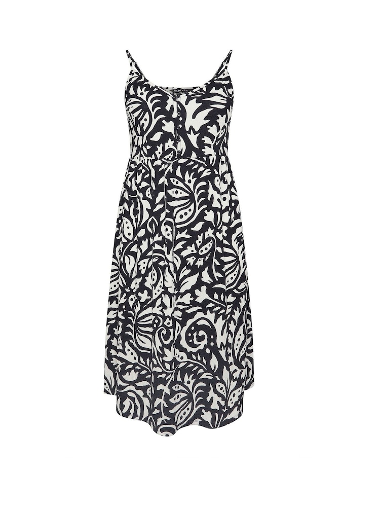Yours Curve Black Structured Sundress - Image 5 of 5