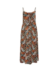 Yours Curve Black Leaf Print Maxi Dress - Image 6 of 6