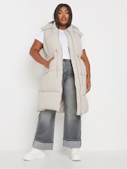 Бежевый - Yours Curve Drawcord Panelled Gilet - Image 2 of 4