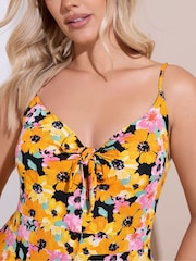 Yours Curve Black Floral Print Maxi Dress - Image 4 of 5