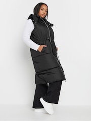 Черный - Yours Curve Drawcord Panelled Gilet - Image 1 of 4