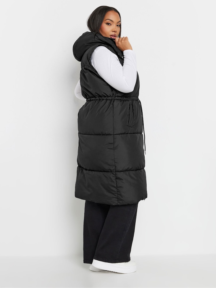 Черный - Yours Curve Drawcord Panelled Gilet - Image 2 of 4